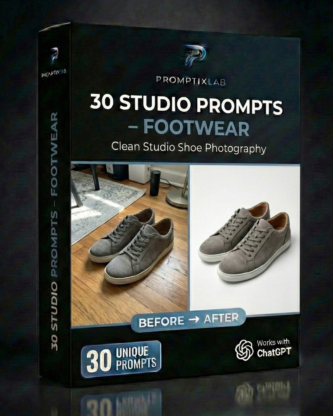 30 PROMPTS – STUDIO FOOTWEAR EDITION – Calzado con fotografía profesional de estudio