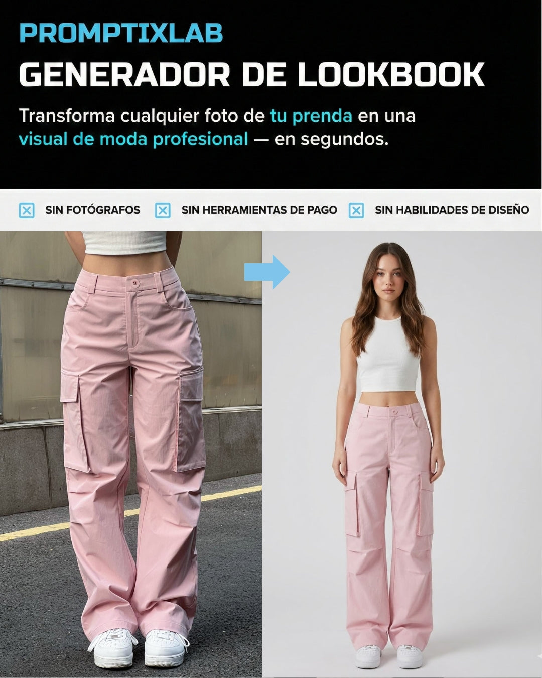 20 PROMPTS – STUDIO BOTTOMS & PANTS EDITION – Fotografía de pantalones en estudio