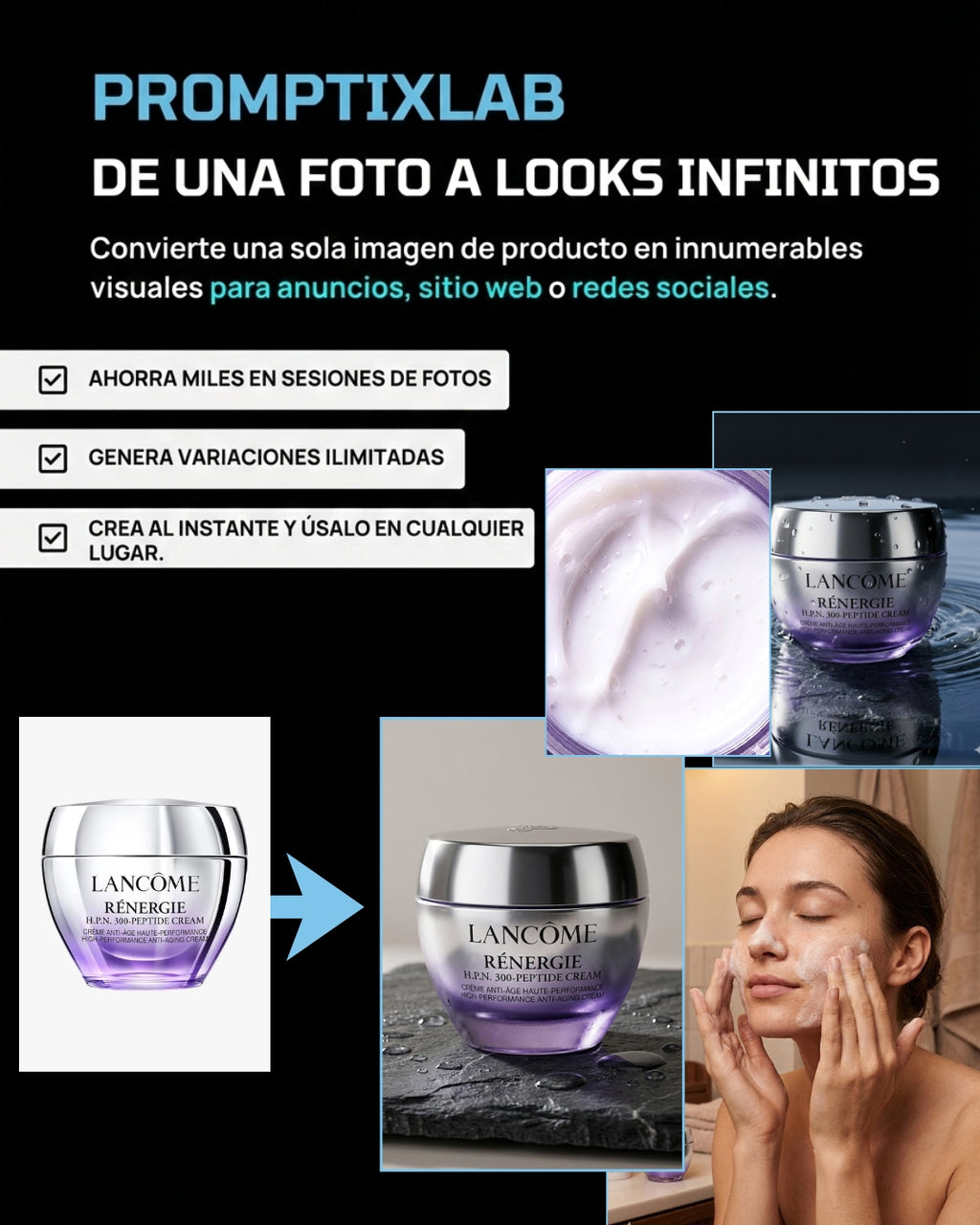50 PROMPTS – SKIN CARE & BEAUTY EDITION – Cosmética con estética de anuncio de revista