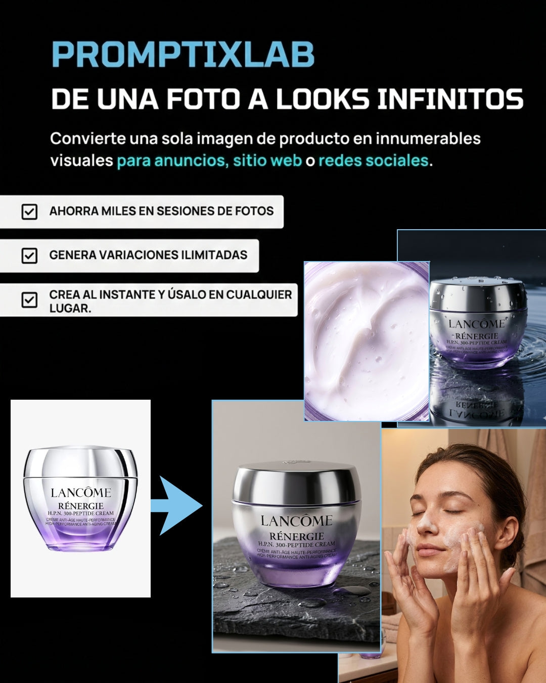 50 PROMPTS – SKIN CARE & BEAUTY EDITION – Cosmética con estética de anuncio de revista
