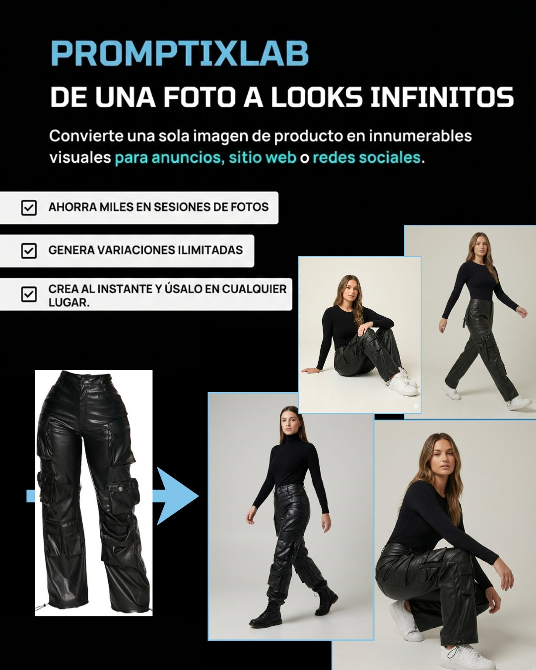 20 PROMPTS – STUDIO BOTTOMS & PANTS EDITION – Fotografía de pantalones en estudio