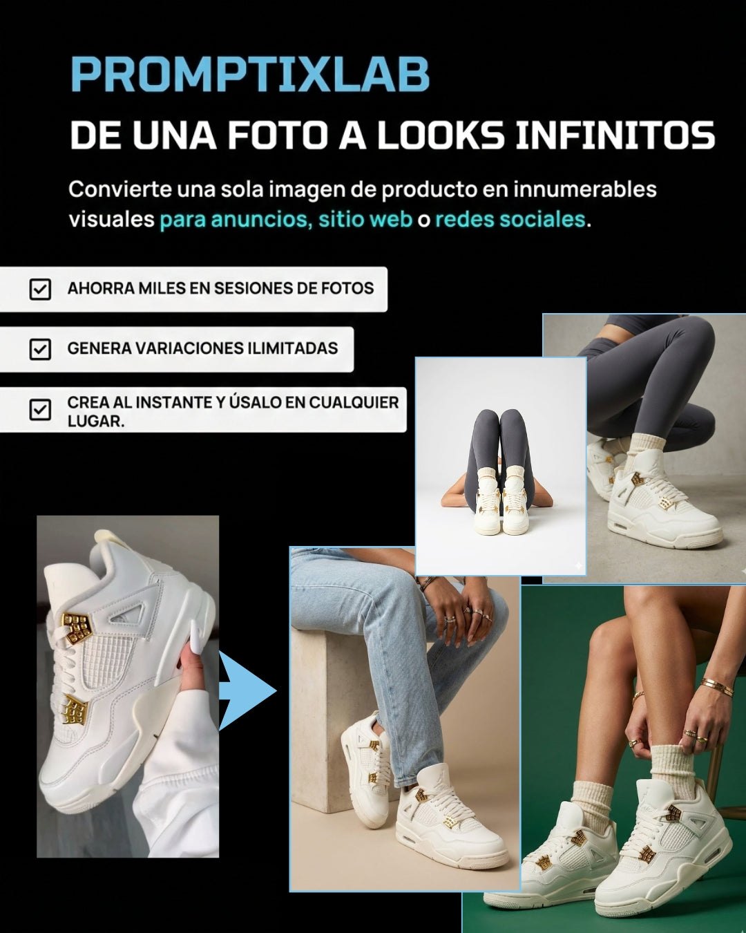 30 PROMPTS – STUDIO FOOTWEAR EDITION – Calzado con fotografía profesional de estudio