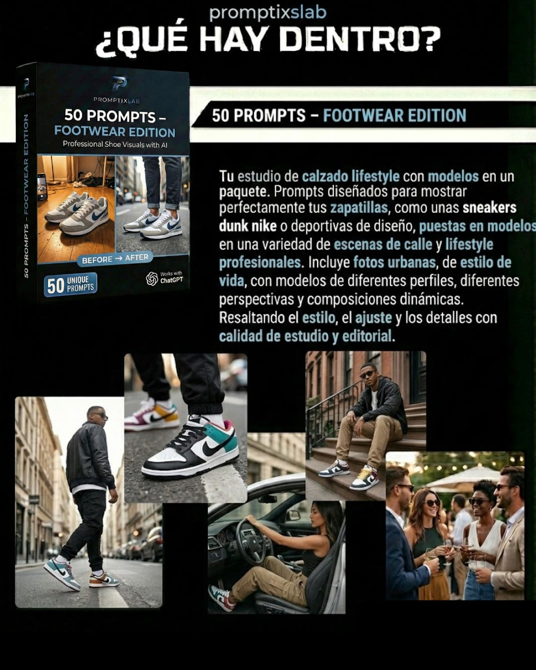 50 PROMPTS – FOOTWEAR EDITION – Zapatillas y zapatos con imagen de marca top