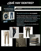 20 PROMPTS – STUDIO BOTTOMS & PANTS EDITION – Fotografía de pantalones en estudio