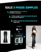 20 PROMPTS – STUDIO BOTTOMS & PANTS EDITION – Fotografía de pantalones en estudio