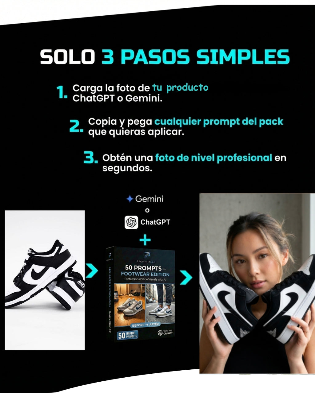 50 PROMPTS – FOOTWEAR EDITION – Zapatillas y zapatos con imagen de marca top